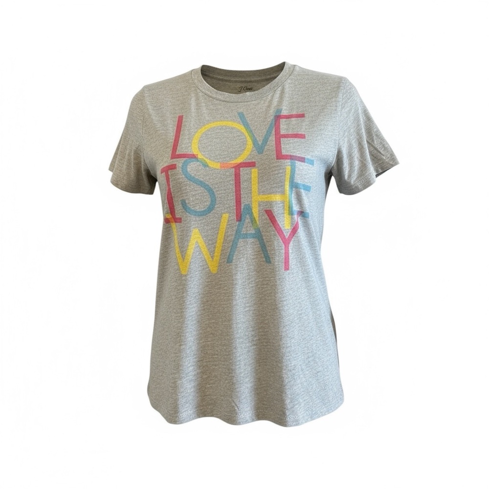 JCrew ‘love is the way’ short sleeve T-shirt medium